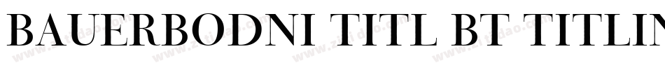 BauerBodni Titl BT Titling字体转换